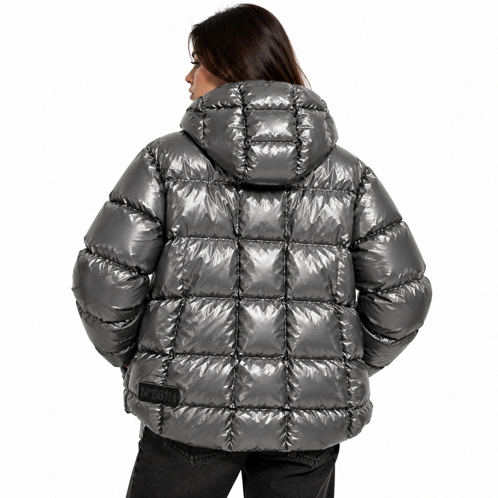 Hogan Woman Jacket Asimmetrico Grey