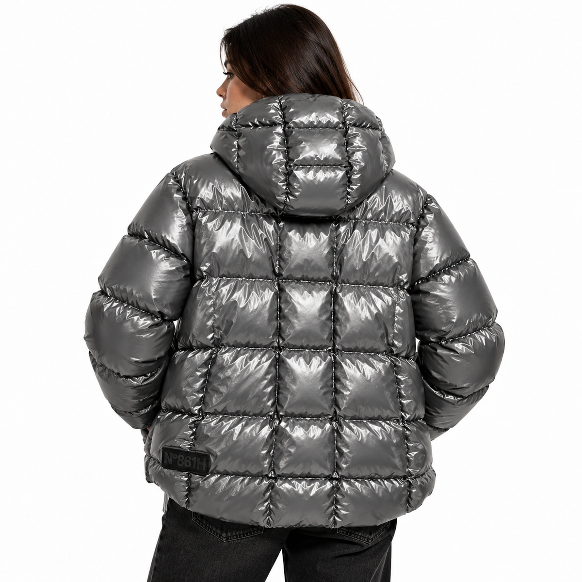 Hogan Woman Jacket Asimmetrico Grey
