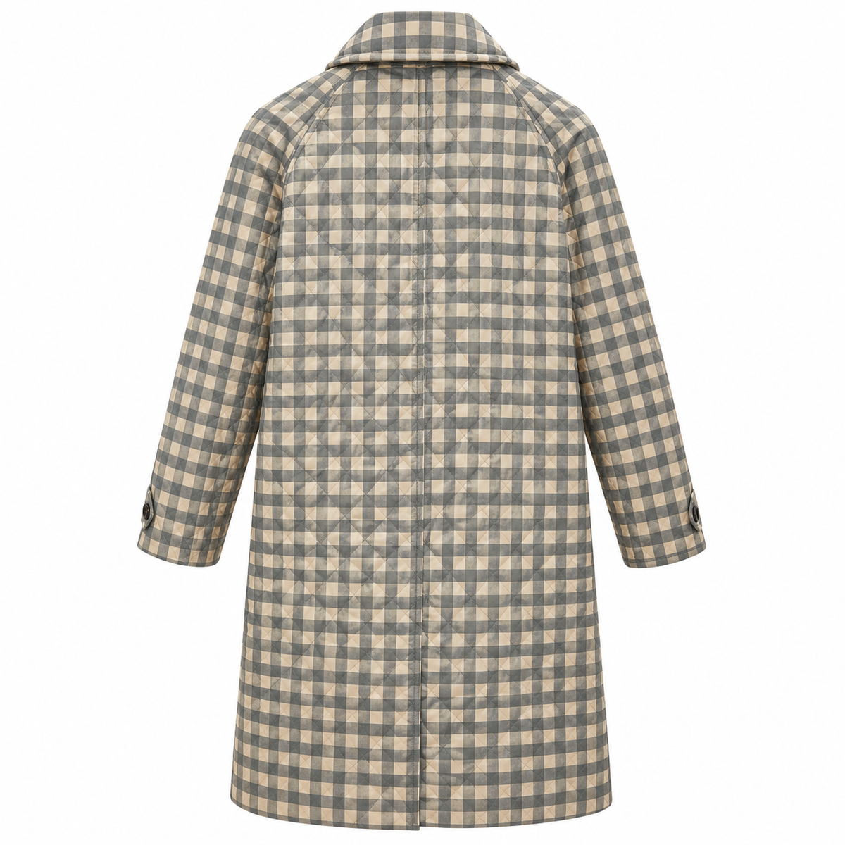 Tod's Woman Coat Nylon Quadretti Grey