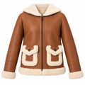 Hogan Woman Jacket Hooded Brown
