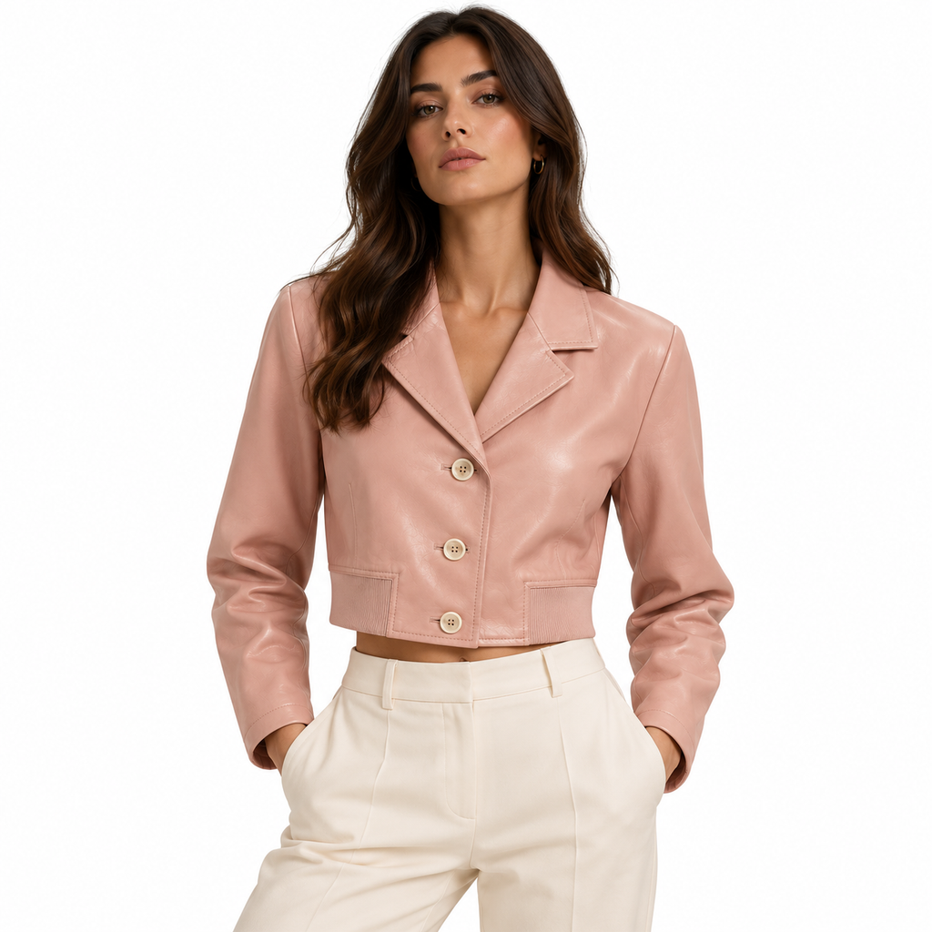 Hogan Woman Jacket Cropped Pink