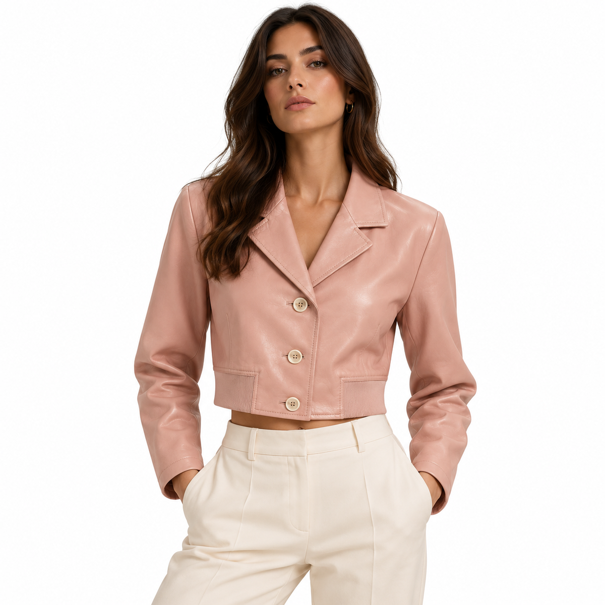 Hogan Woman Jacket Cropped Pink