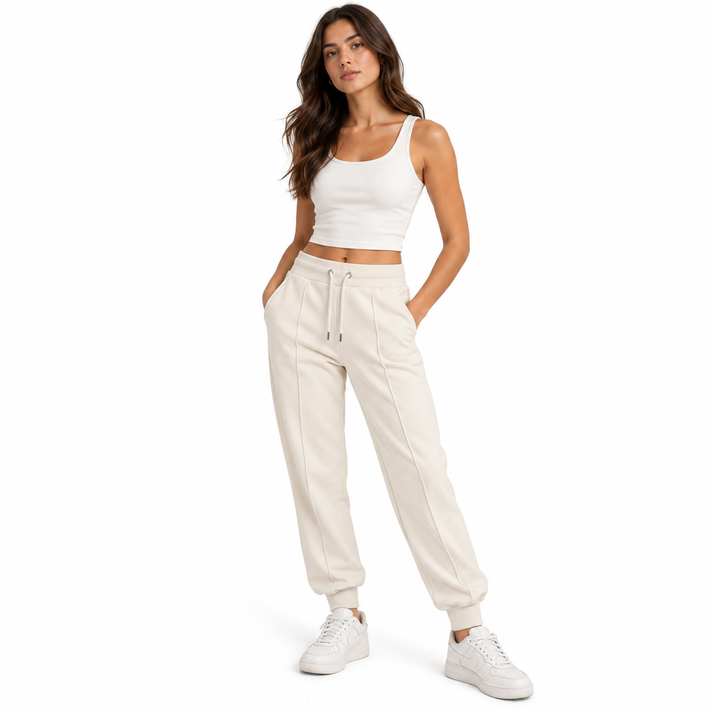 Hogan Woman Trousers Long Tracksuit Beige