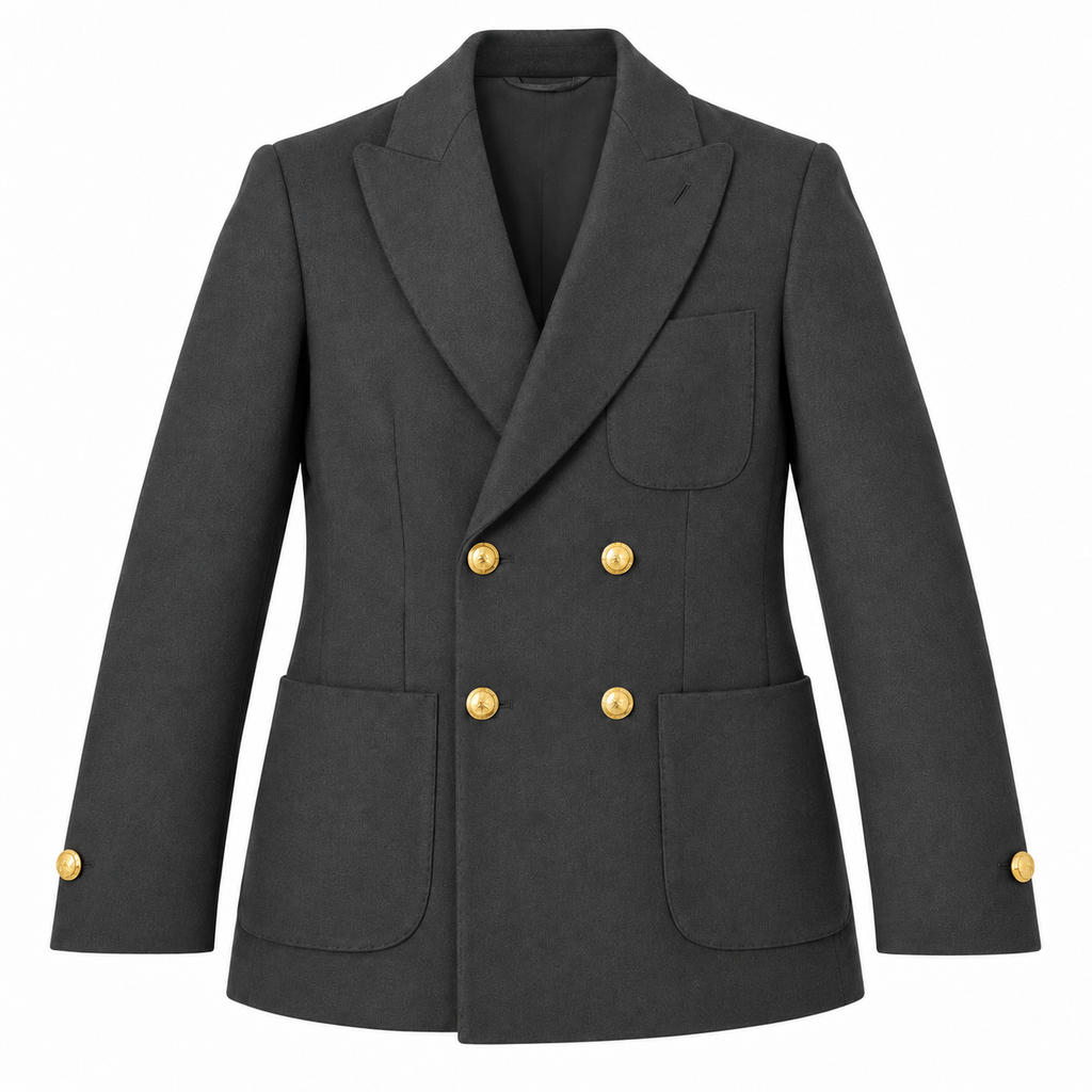 L.P. Fabric Man Jacket Double-Breasted Grey