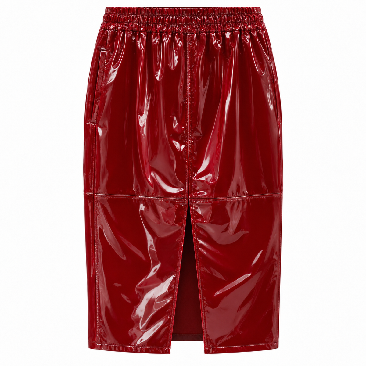 Tod's Woman Skirt Long Glossy Red