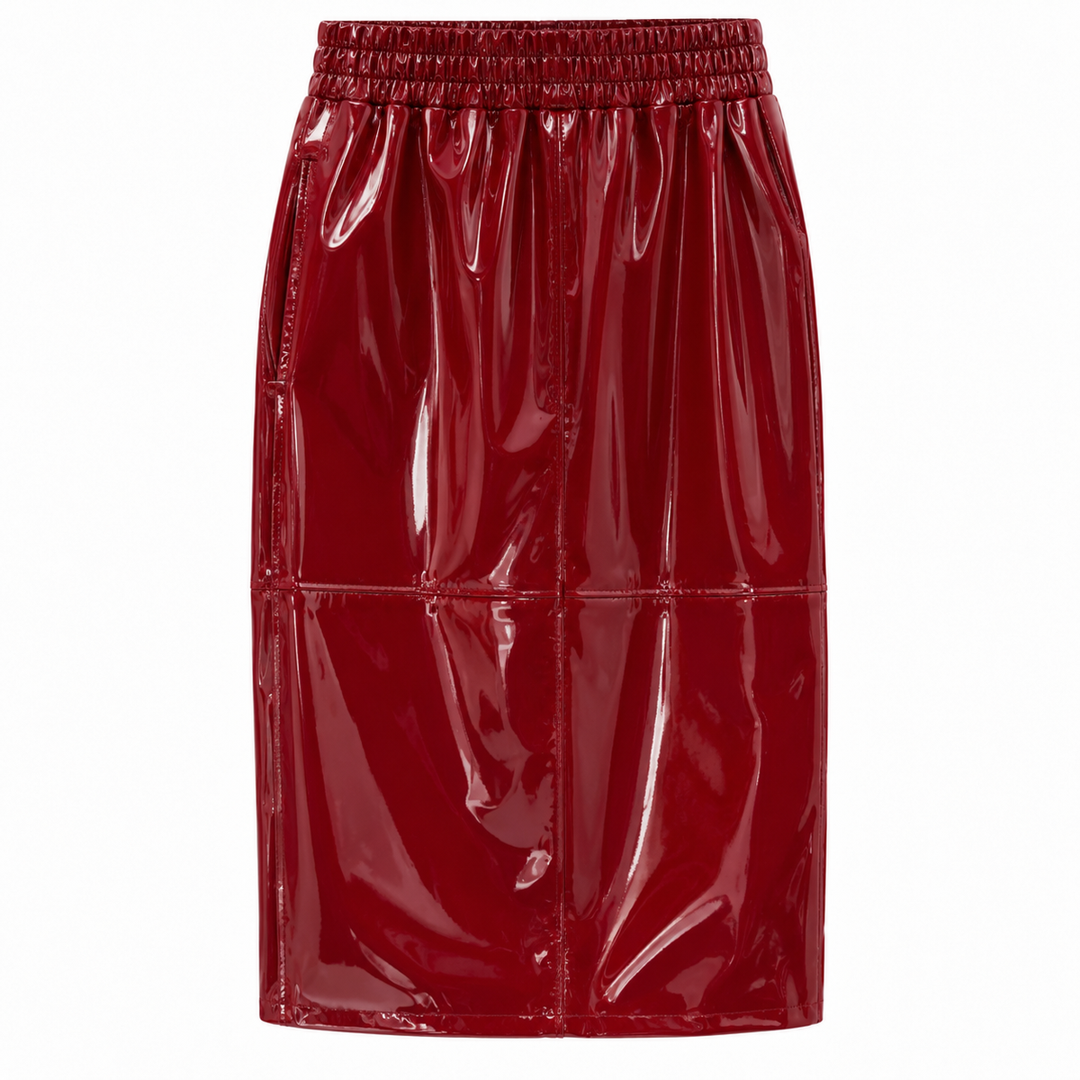 Tod's Woman Skirt Long Glossy Red