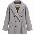 Herno Woman Coat Double-Breasted Grey