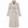 Herno Woman Coat Long Double-Breasted Grey