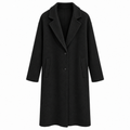 Off Woman Coat Long Single-Breasted Black