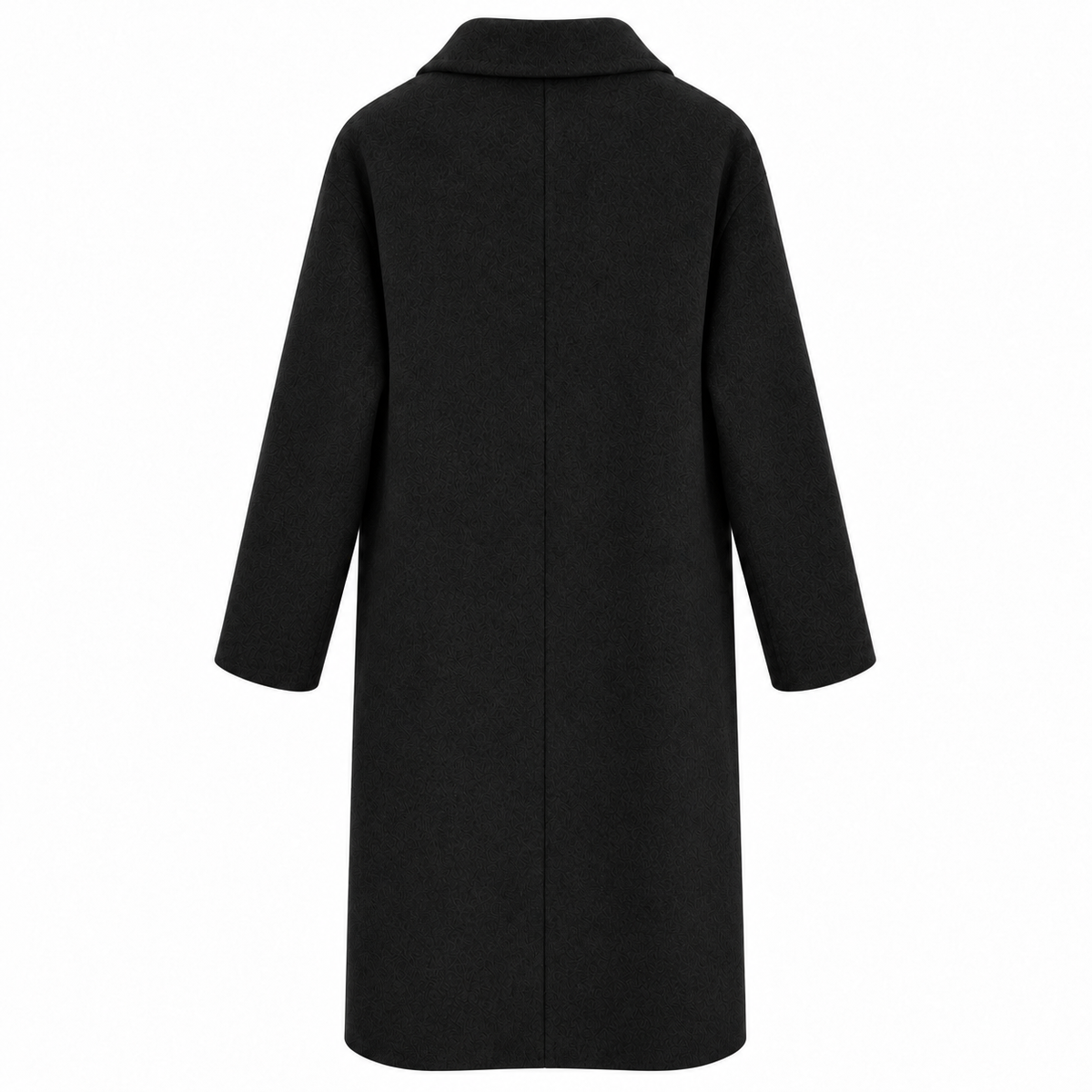 Off Woman Coat Long Single-Breasted Black