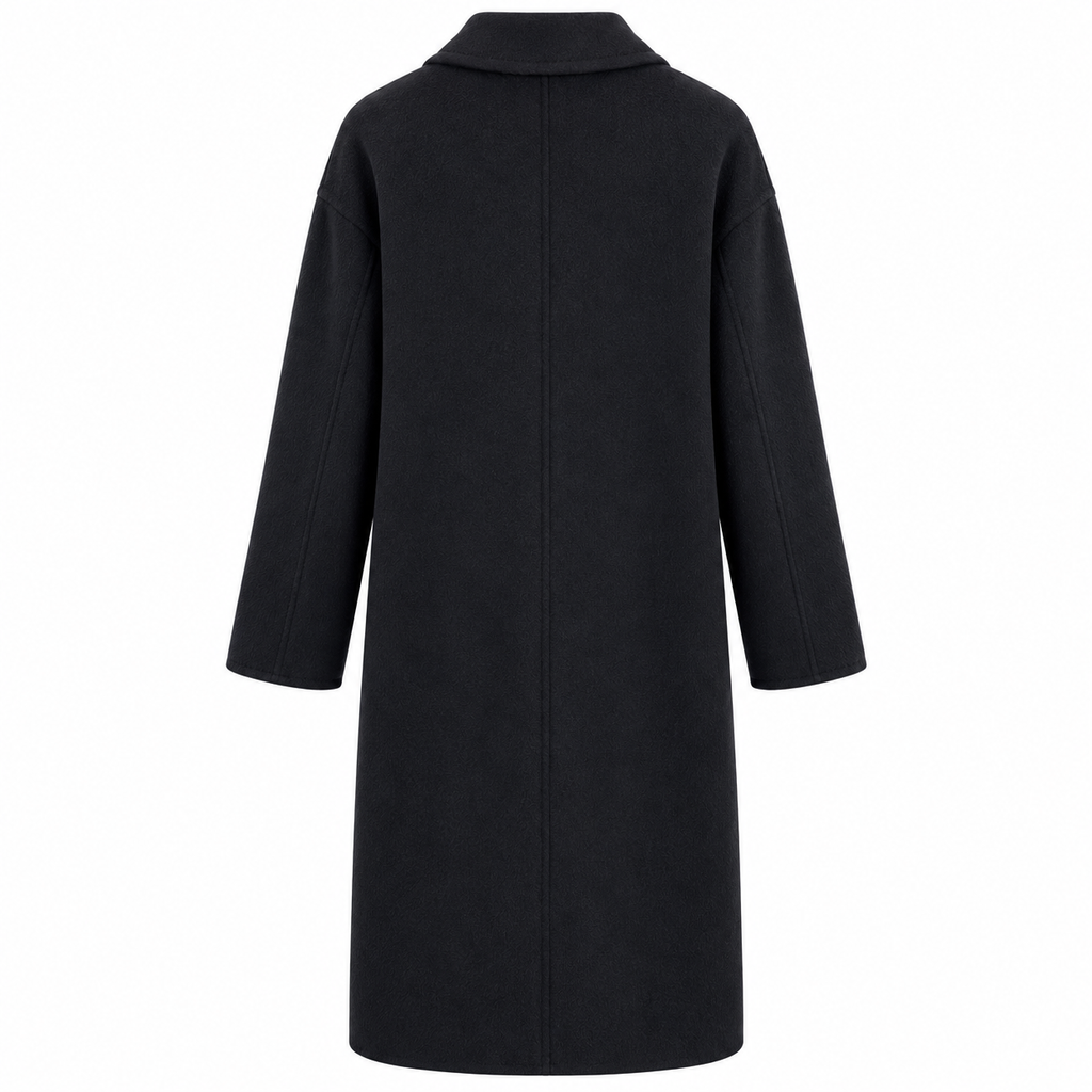 Off Woman Coat Long Single-Breasted Blue