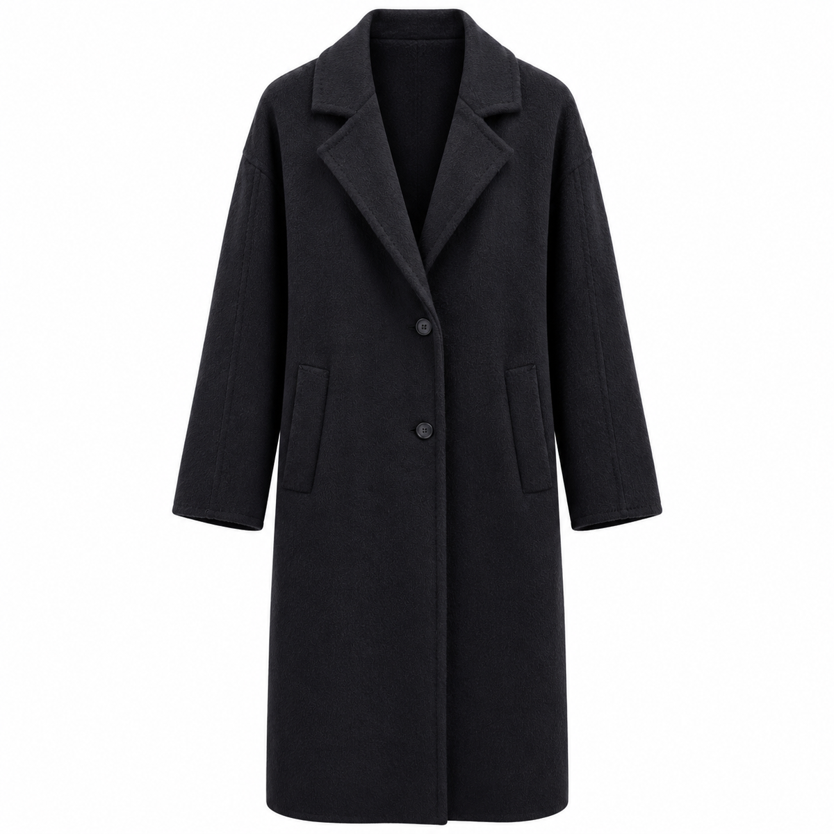 Off Woman Coat Long Single-Breasted Blue