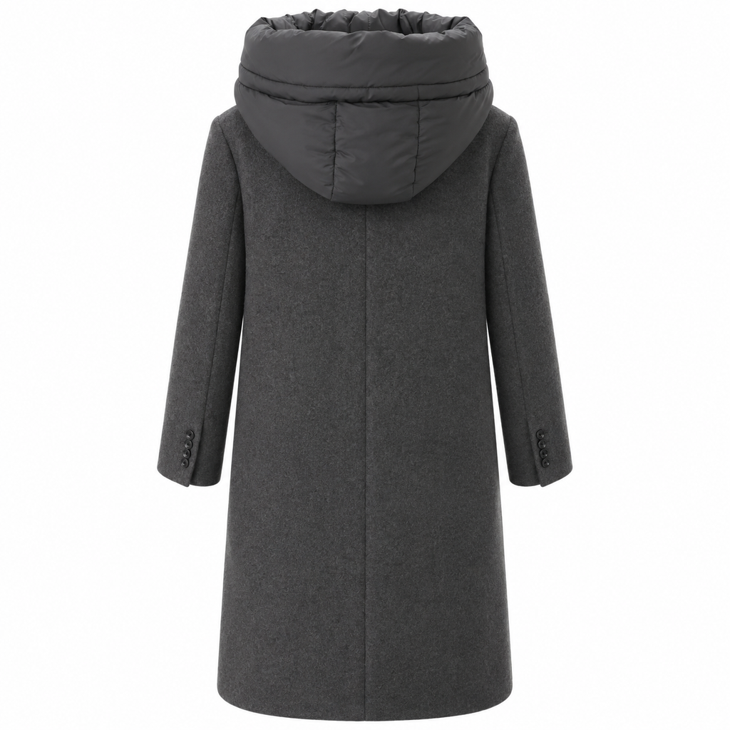 Off Woman Coat Pettorina Grey