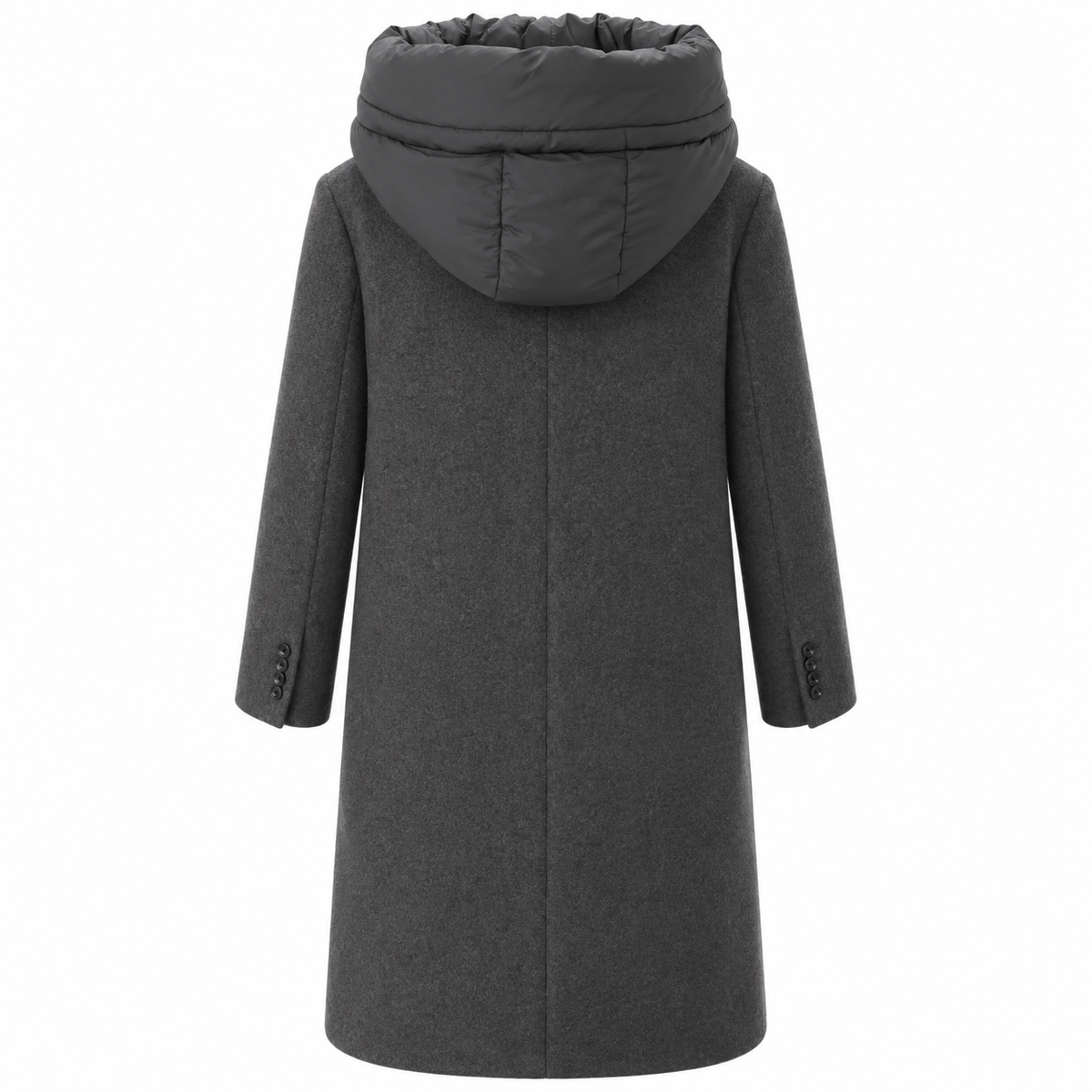 Off Woman Coat Pettorina Grey