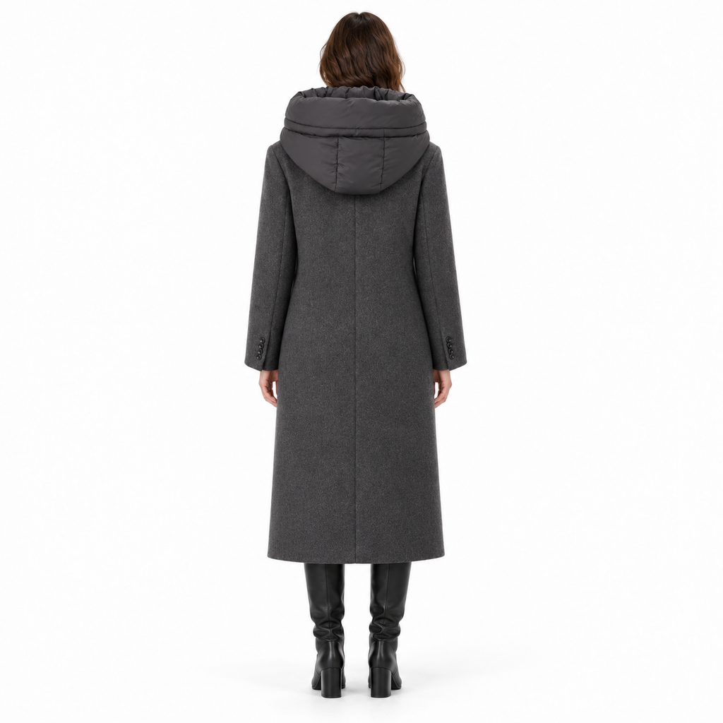 Off Woman Coat Pettorina Grey