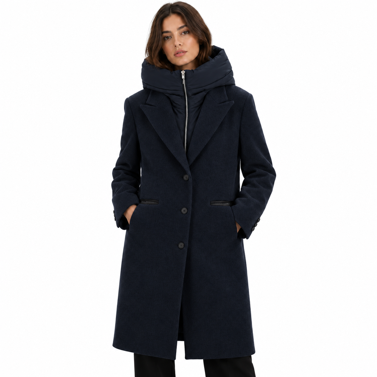 Off Woman Coat Pettorina Blue