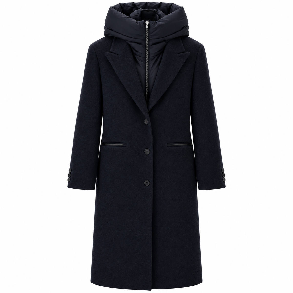 Off Woman Coat Pettorina Blue
