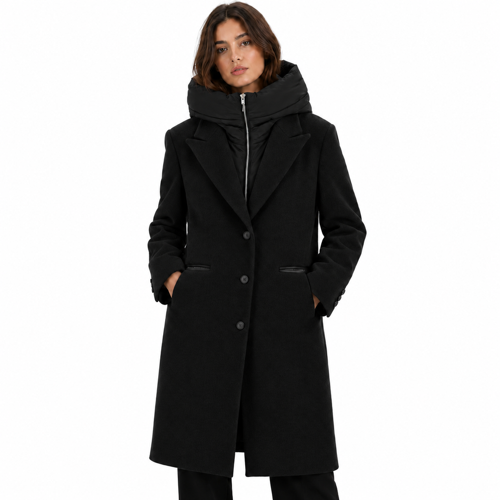 Off Woman Coat Pettorina Black