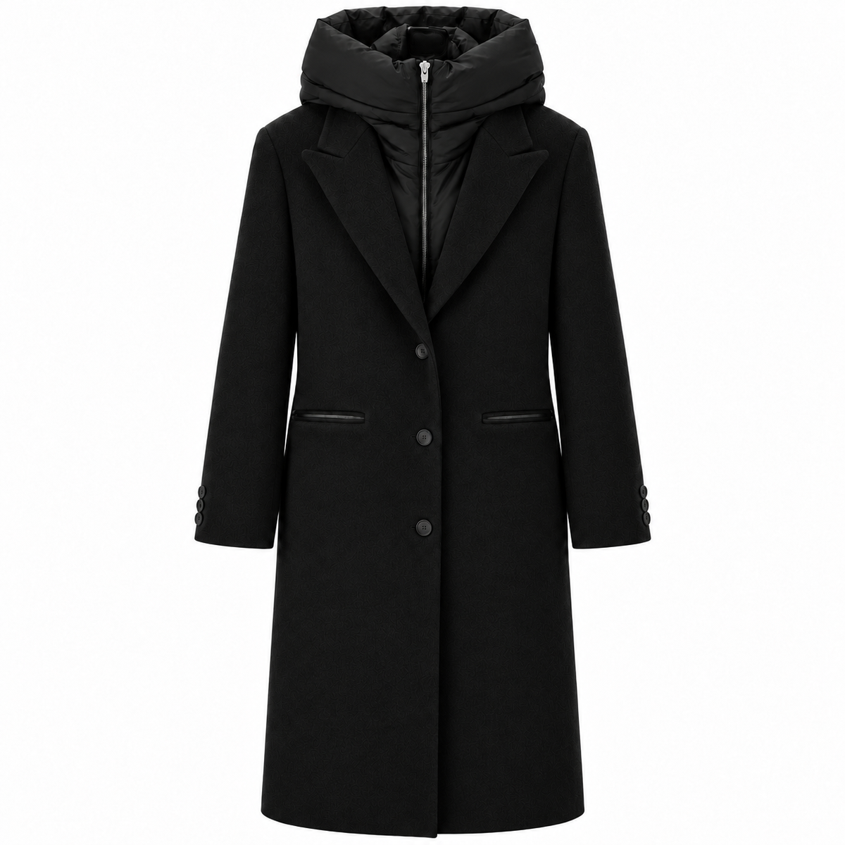Off Woman Coat Pettorina Black