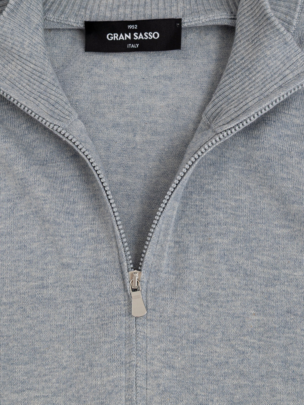 Gran Sasso Long Sleeve Zip-Up Grey Sweater