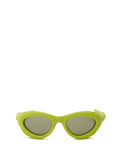 Bottega Veneta Lime Rubberized Acetate Sunglasses