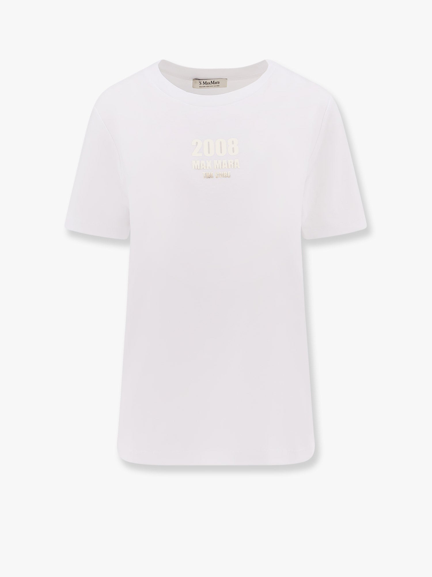 'S MAX MARA Quieto cotton t-shirt with print on the front