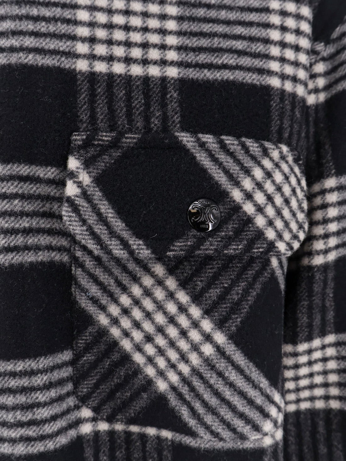 Celine Quilted Overshirt wool shirt