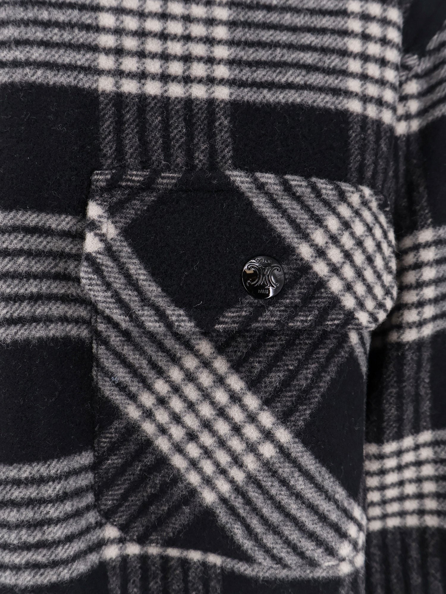 Celine Quilted Overshirt wool shirt