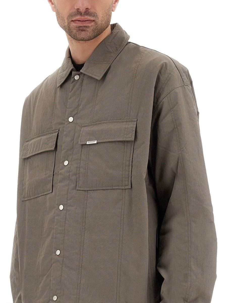 Represent QUILTED OVERSHIRT