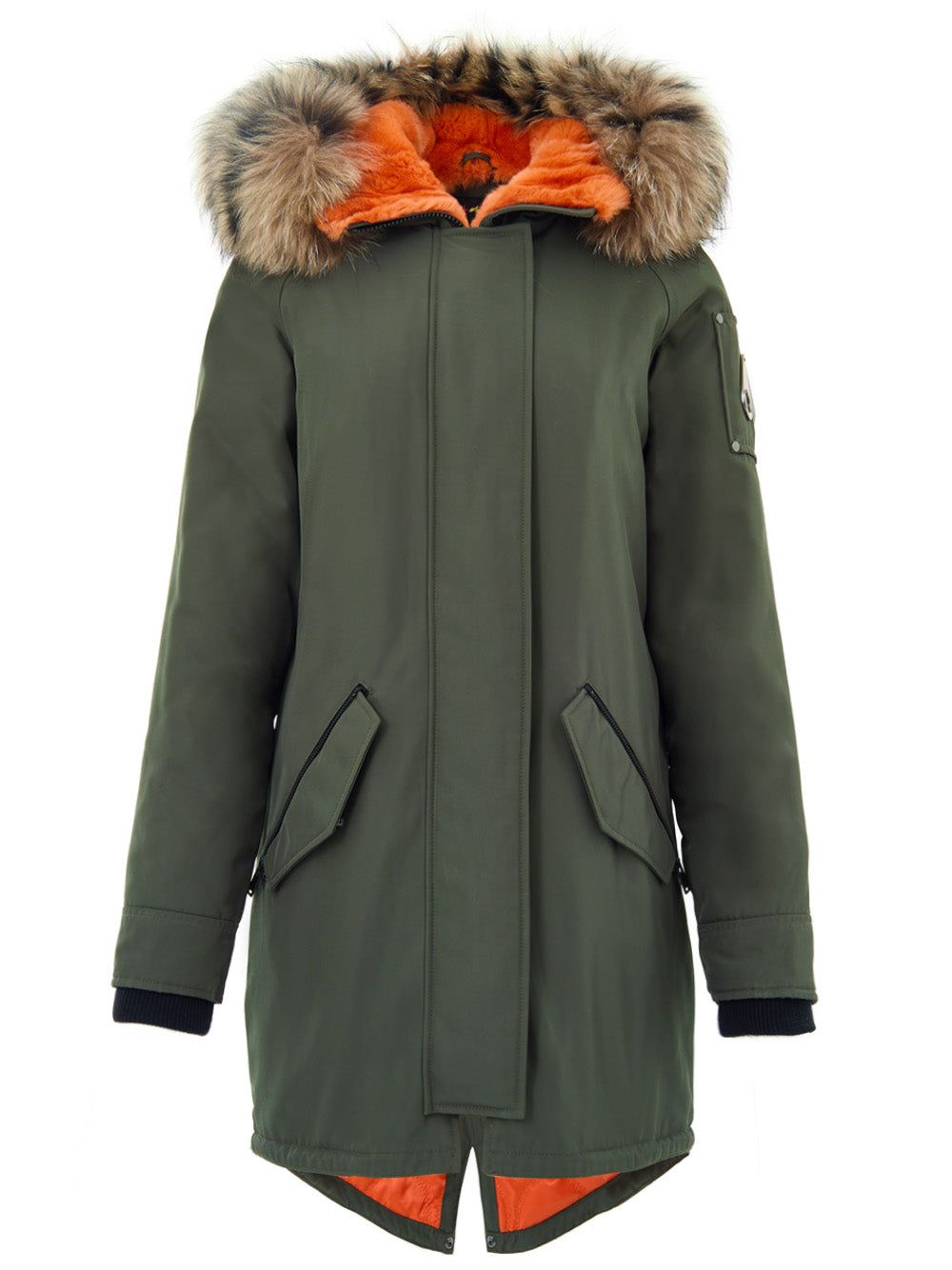 Moose Knuckles Long Padded Jacket in Green
