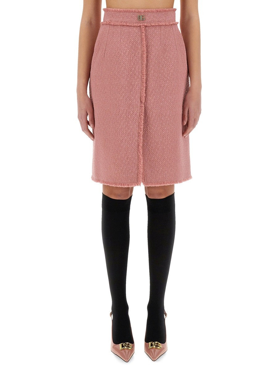 Dolce & Gabbana "RACHEL" TWEED MIDI SKIRT