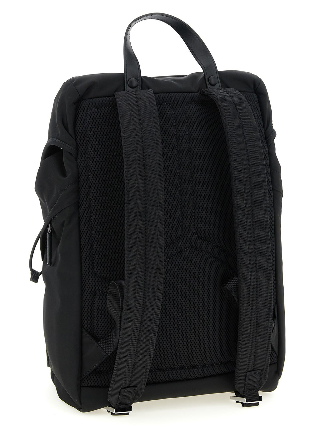 Prada Re-Nylon Logo Backpack Black