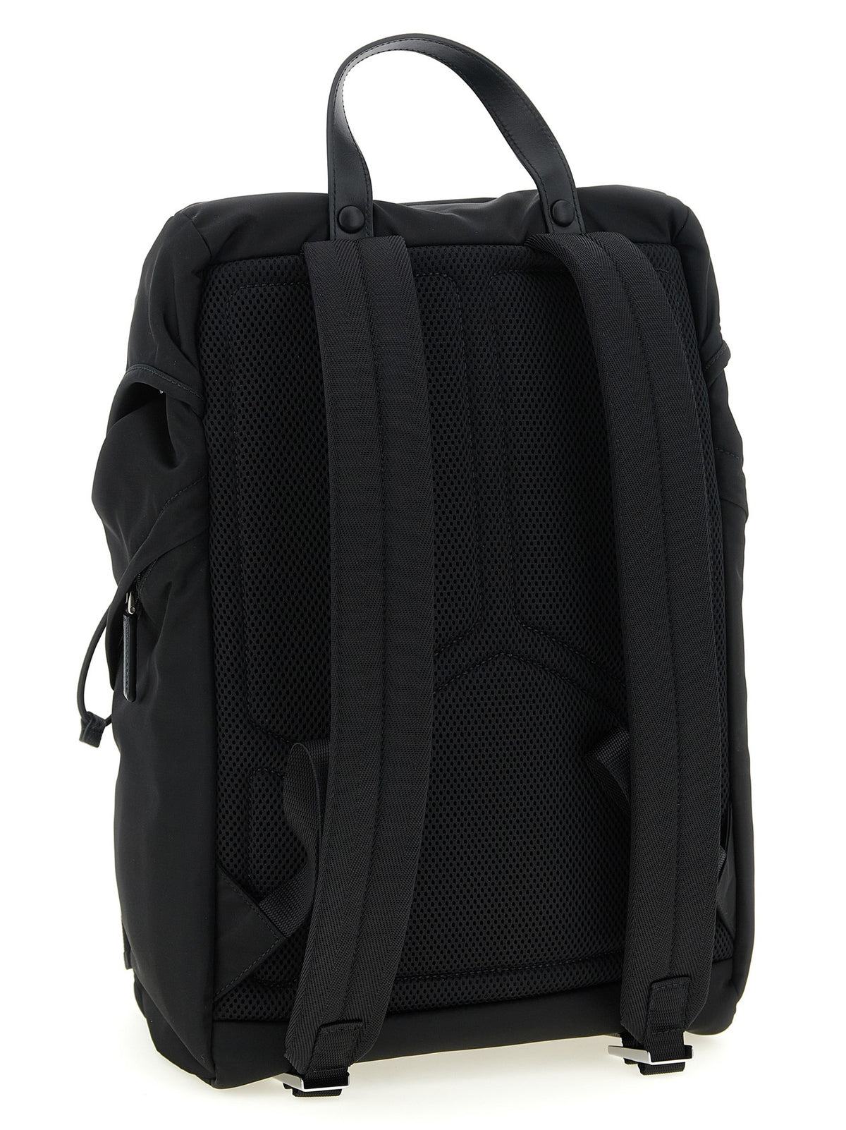 Prada Re-Nylon Logo Backpack Black