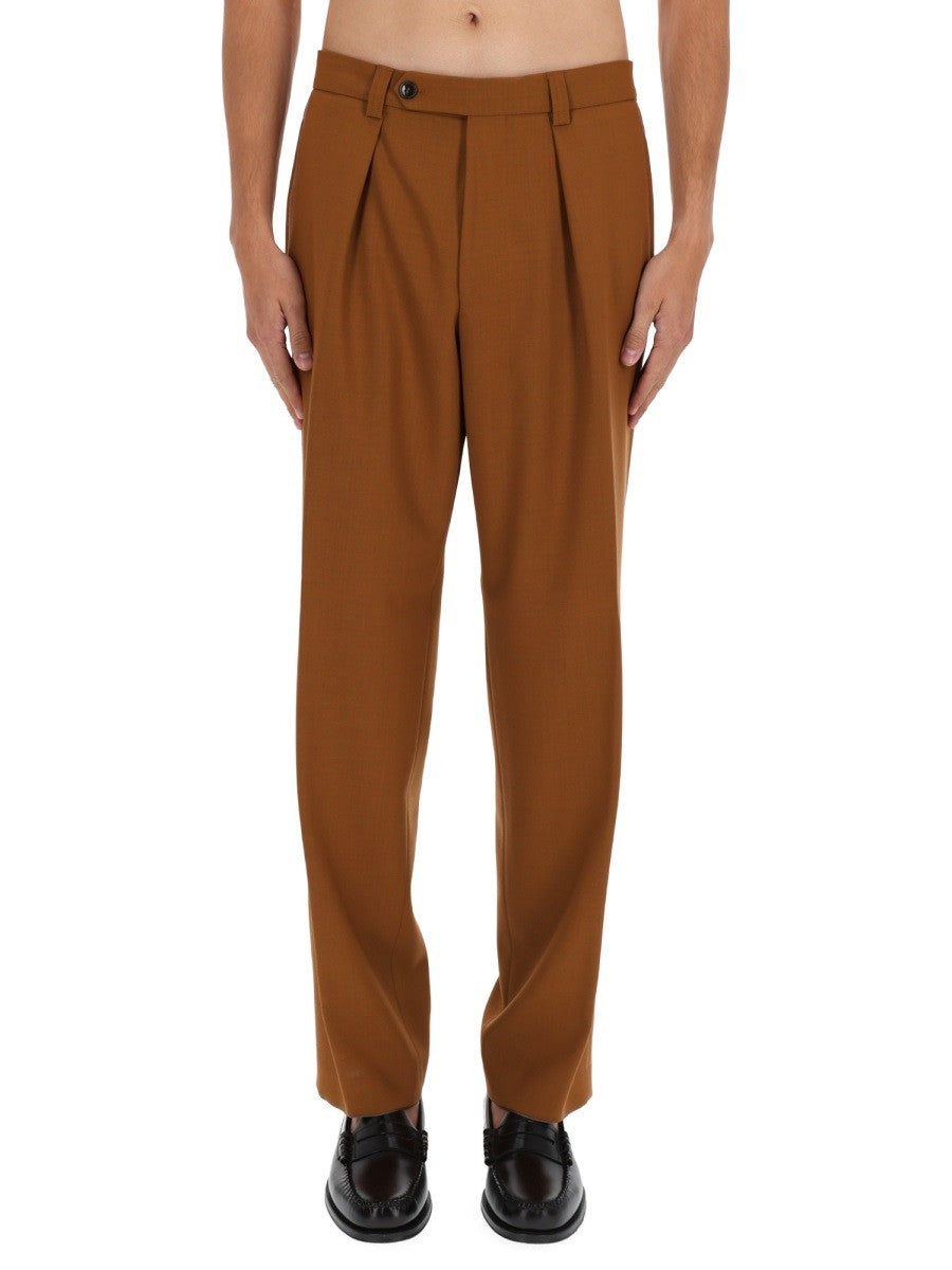 BOSS CAMEL REGULAR FIT PANTS