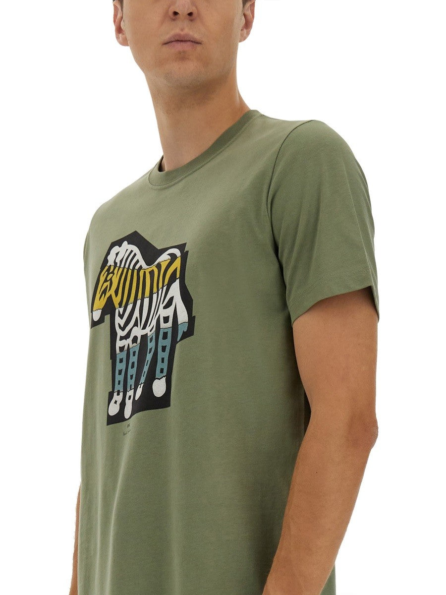 PS BY PAUL SMITH "ZEBRA CUTOUT" T-SHIRT