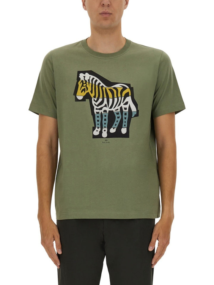 PS BY PAUL SMITH "ZEBRA CUTOUT" T-SHIRT