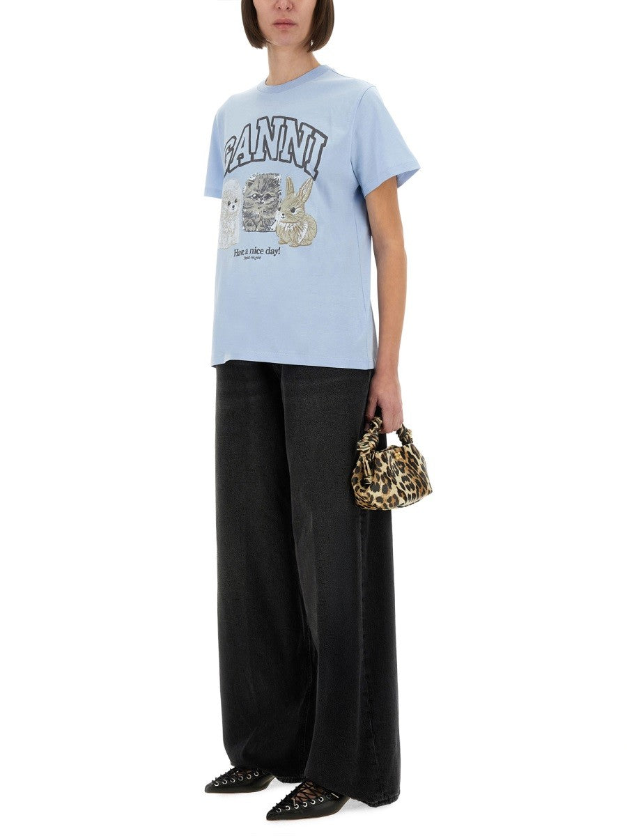 GANNI RELAXED FIT T-SHIRT
