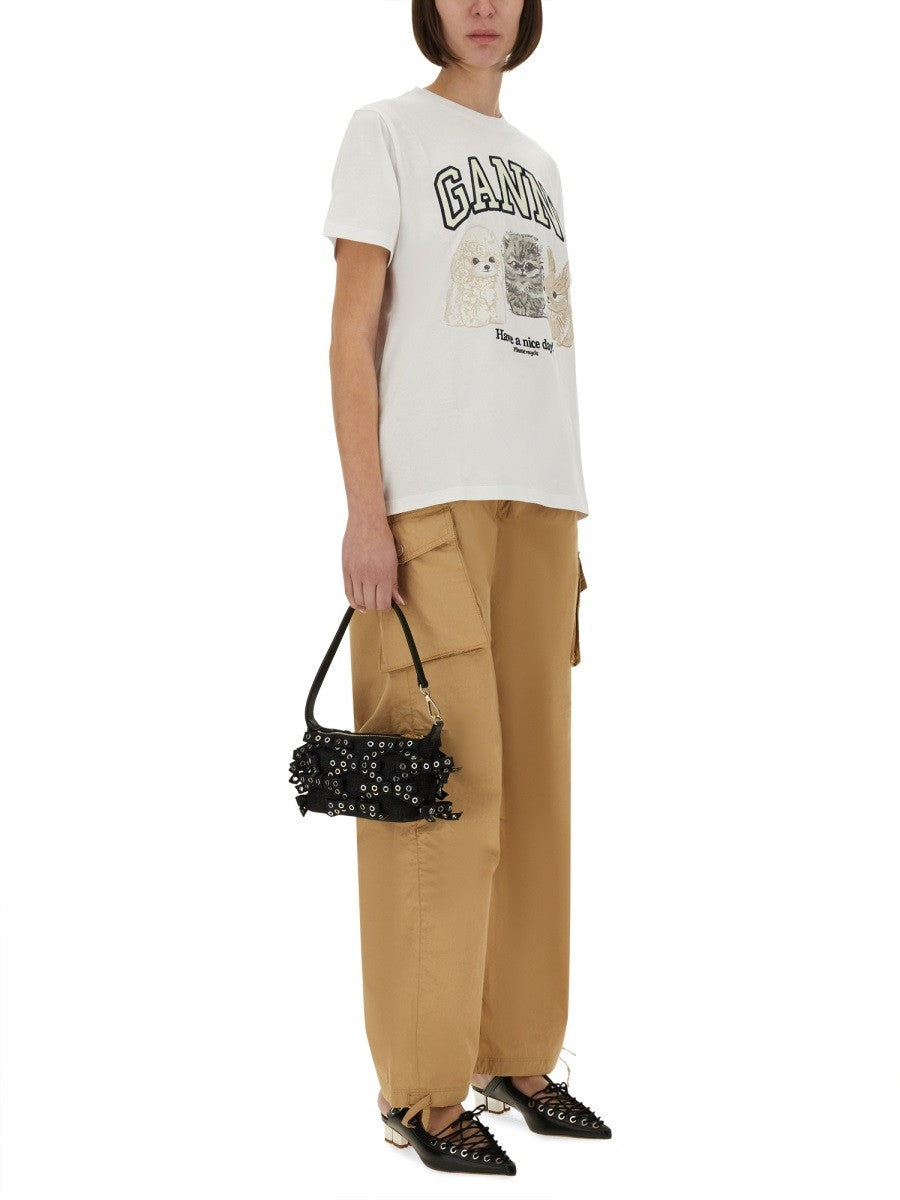 GANNI RELAXED FIT T-SHIRT