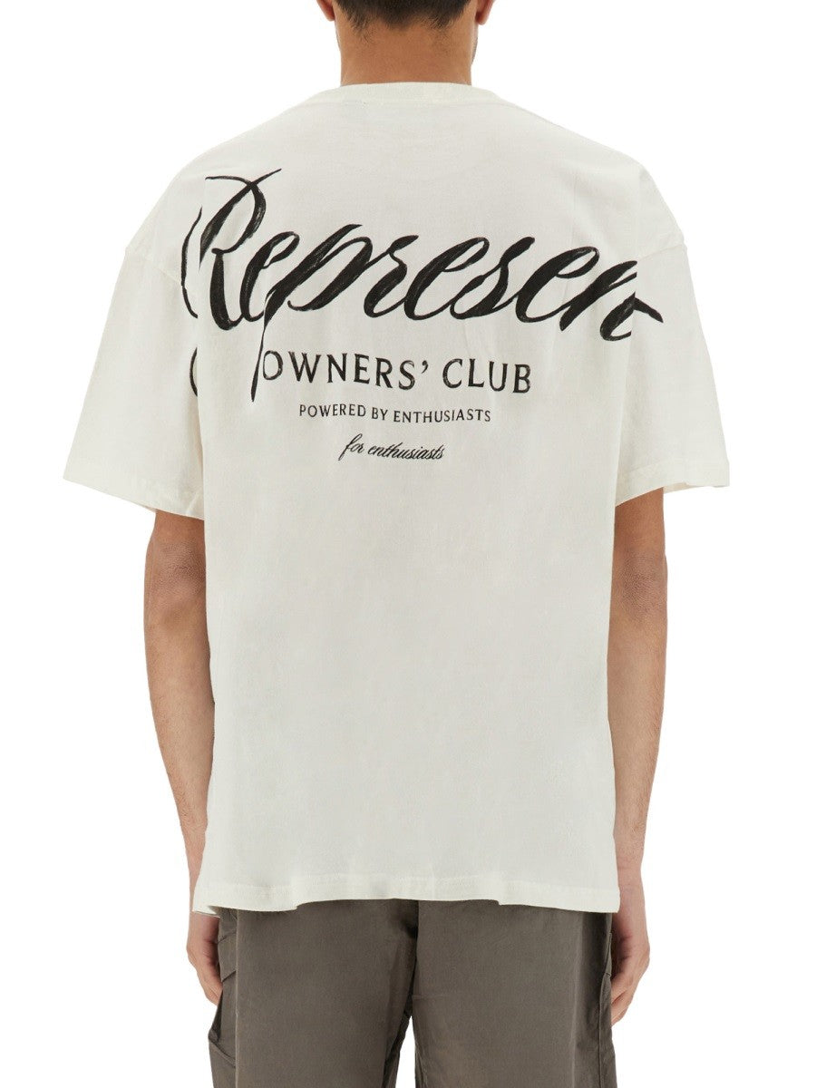 Represent "REPRESENT OWNERS CLUB SCRIPT" T-SHIRT
