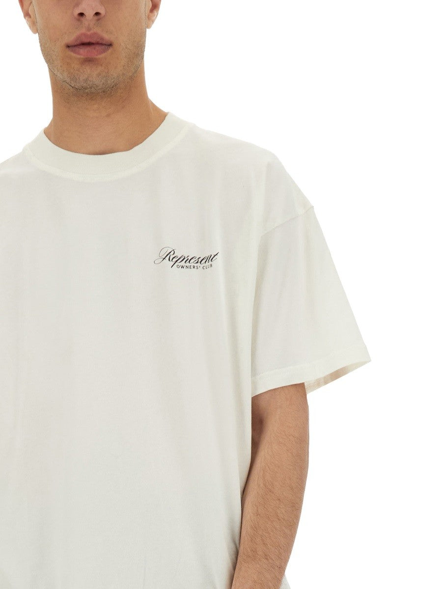 Represent "REPRESENT OWNERS CLUB SCRIPT" T-SHIRT