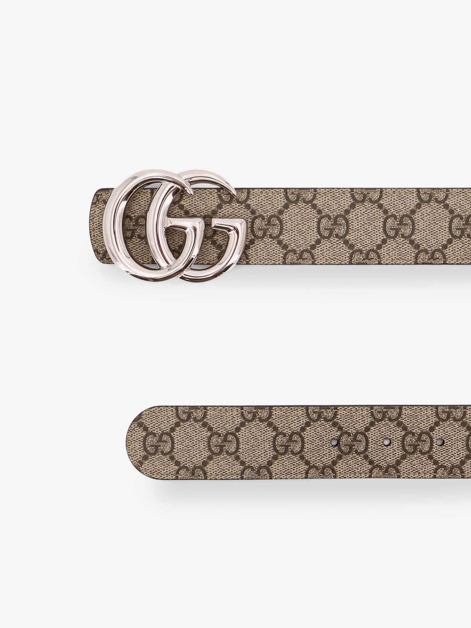 Gucci Reversible leather and Supreme GG fabric belt