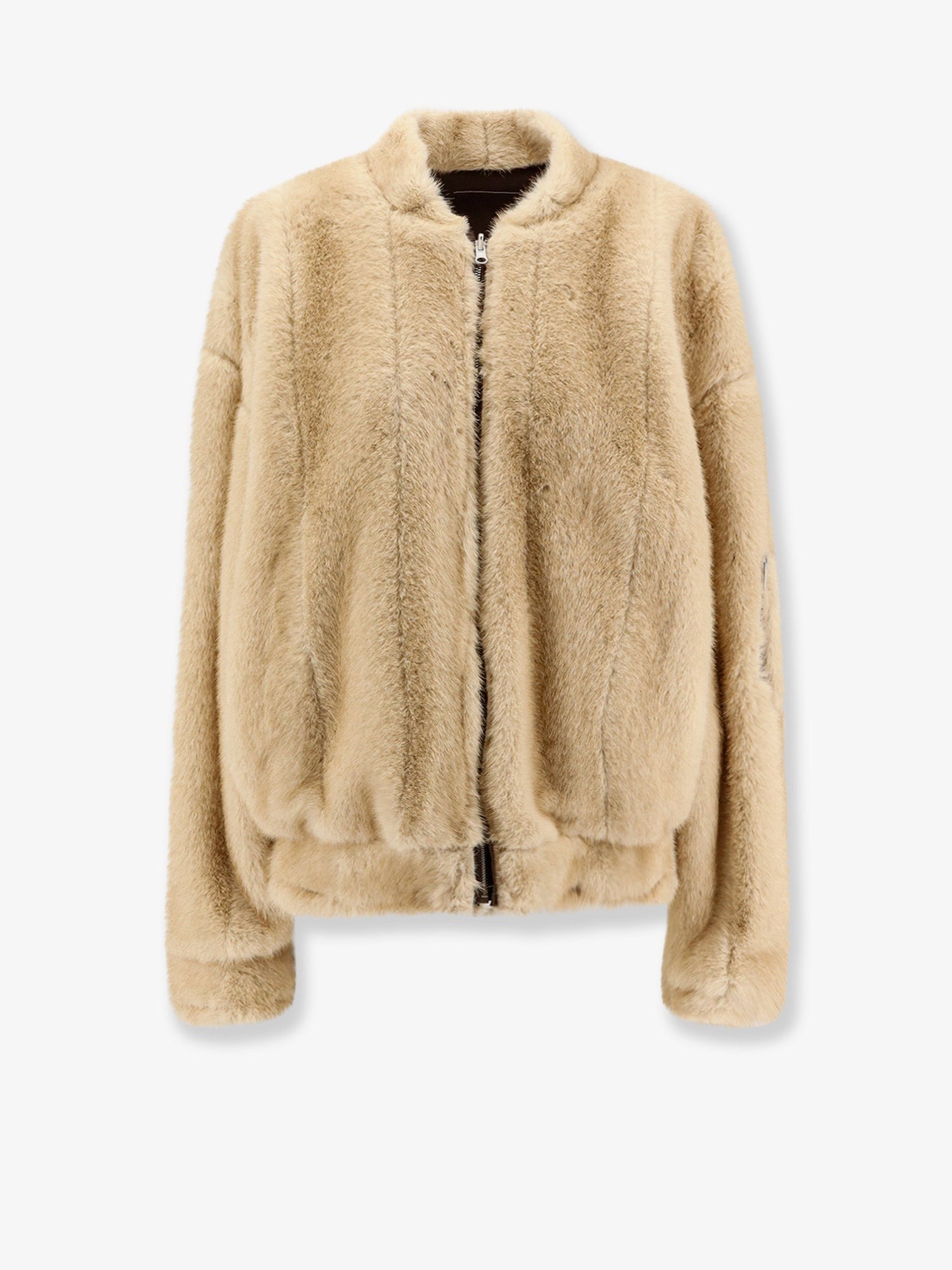 MM6 MAISON MARGIELA Reversible nylon and faux shearling bomber jacket