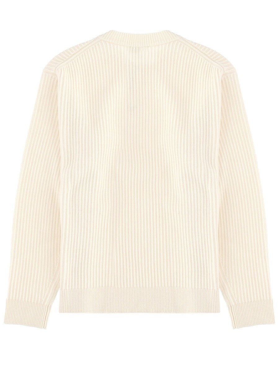 Maison Kitsune RIBBED KNIT WITH FOX PATCH