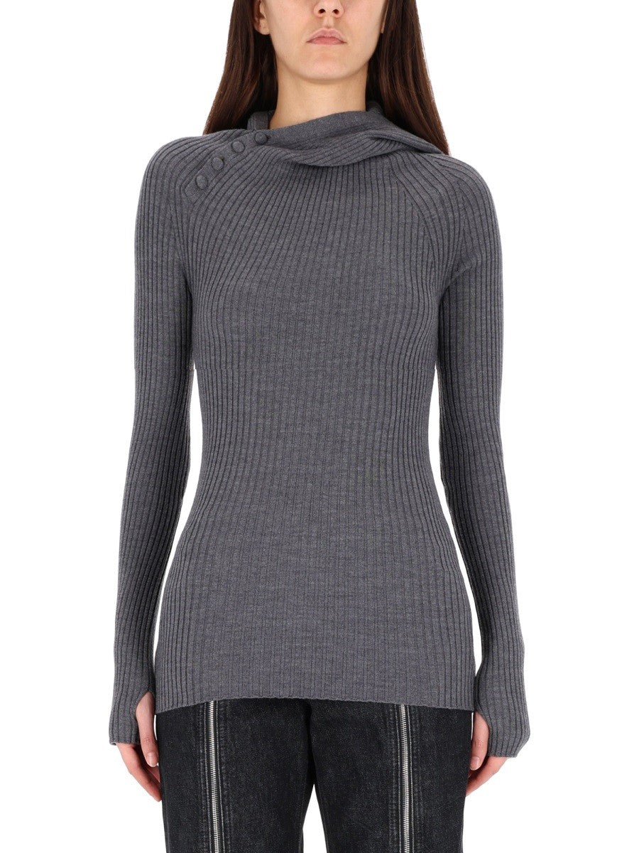 JEAN PAUL GAULTIER RIBBED WOOL SWEATER