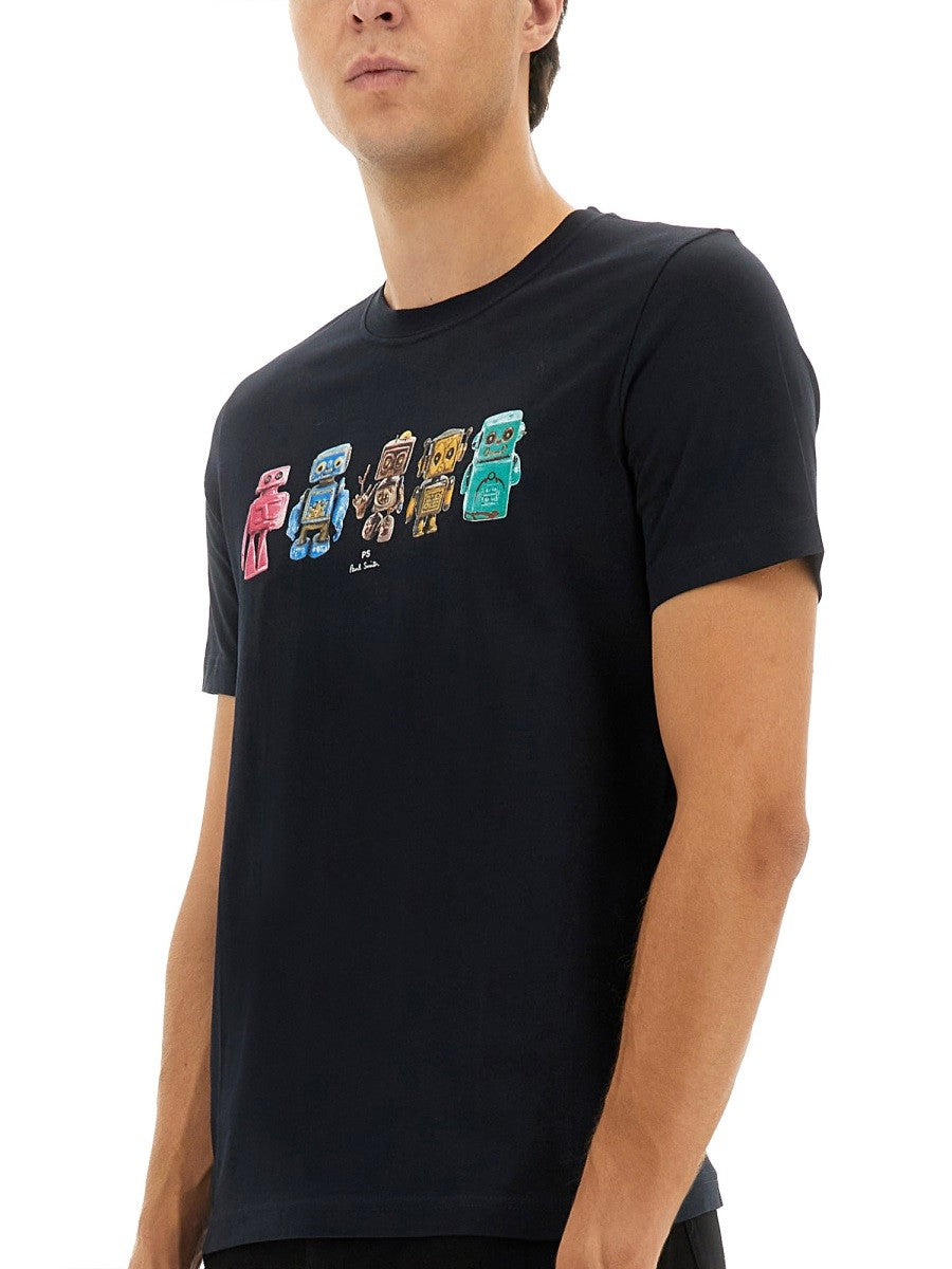 PS BY PAUL SMITH ROBOT PRINT T-SHIRT