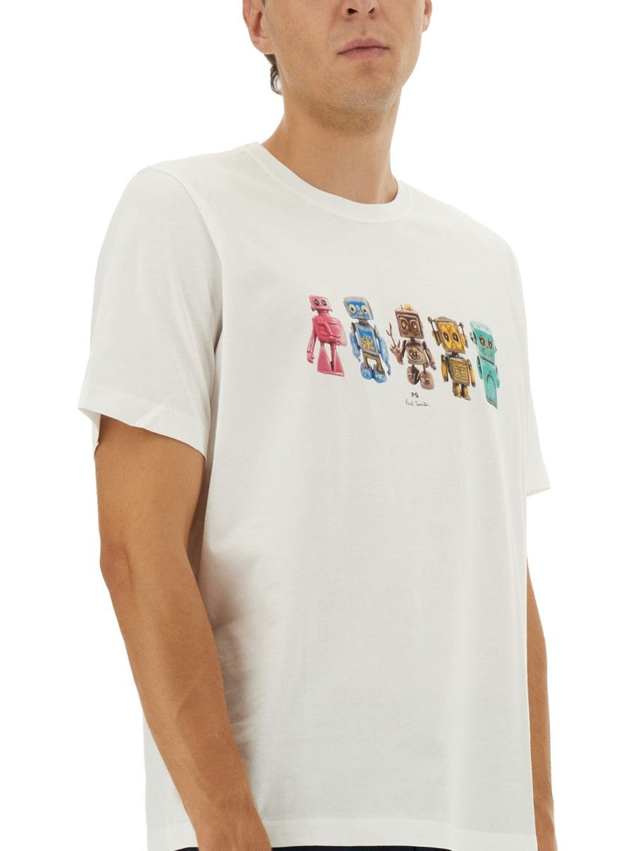 PS BY PAUL SMITH ROBOT PRINT T-SHIRT
