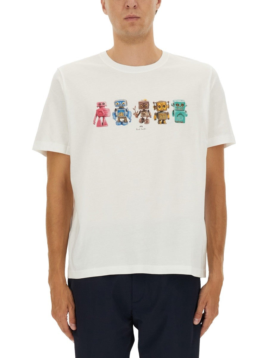 PS BY PAUL SMITH ROBOT PRINT T-SHIRT