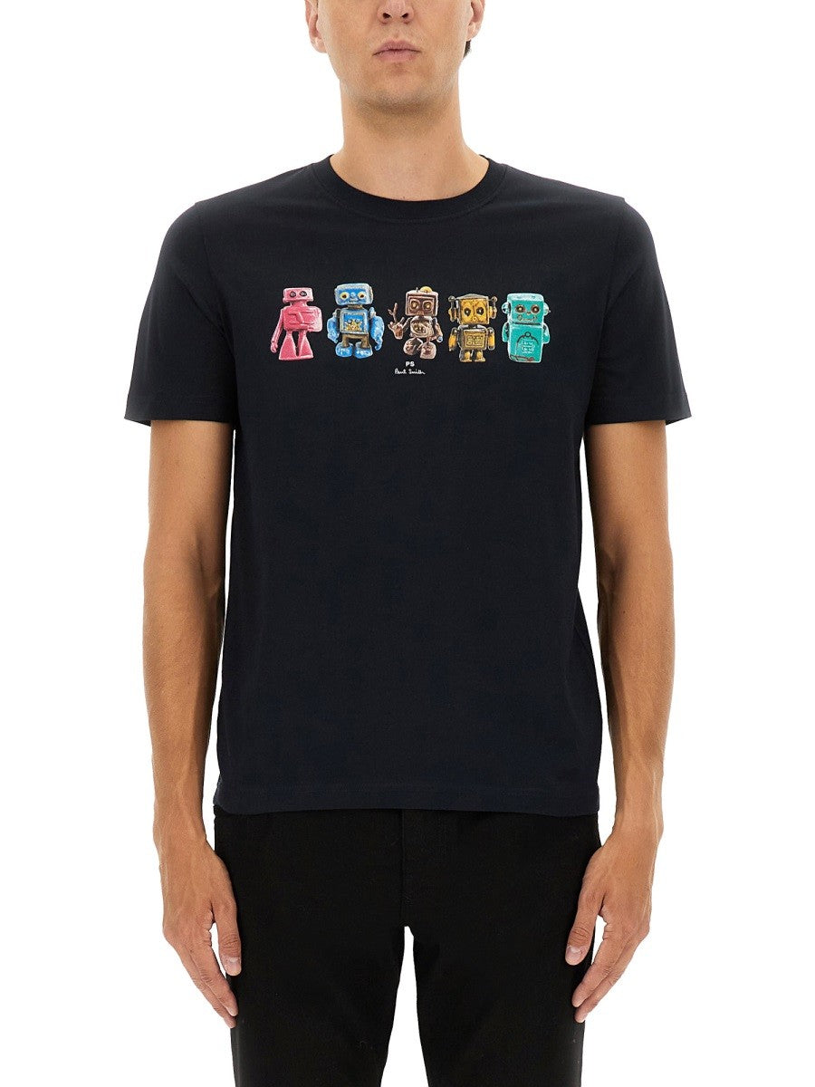 PS BY PAUL SMITH ROBOT PRINT T-SHIRT