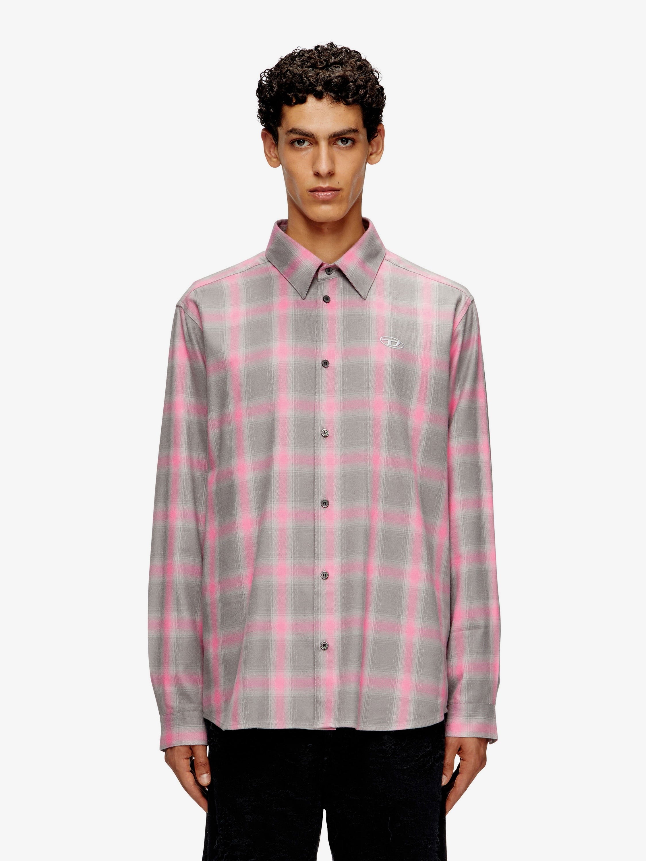 Diesel S-Simply Check cotton blend shirt