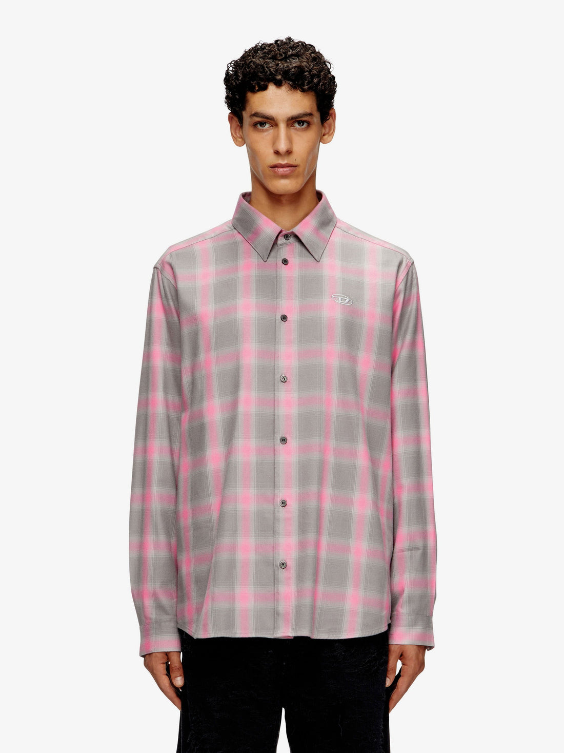Diesel S-Simply Check cotton blend shirt